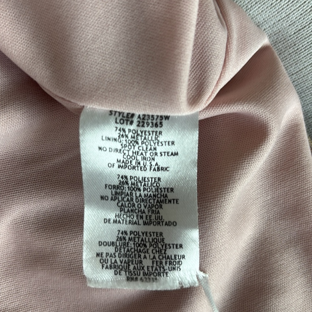Betsy & Adam Gold and Pink Ruched Sheath Midi Dress - Picture 14 of 14